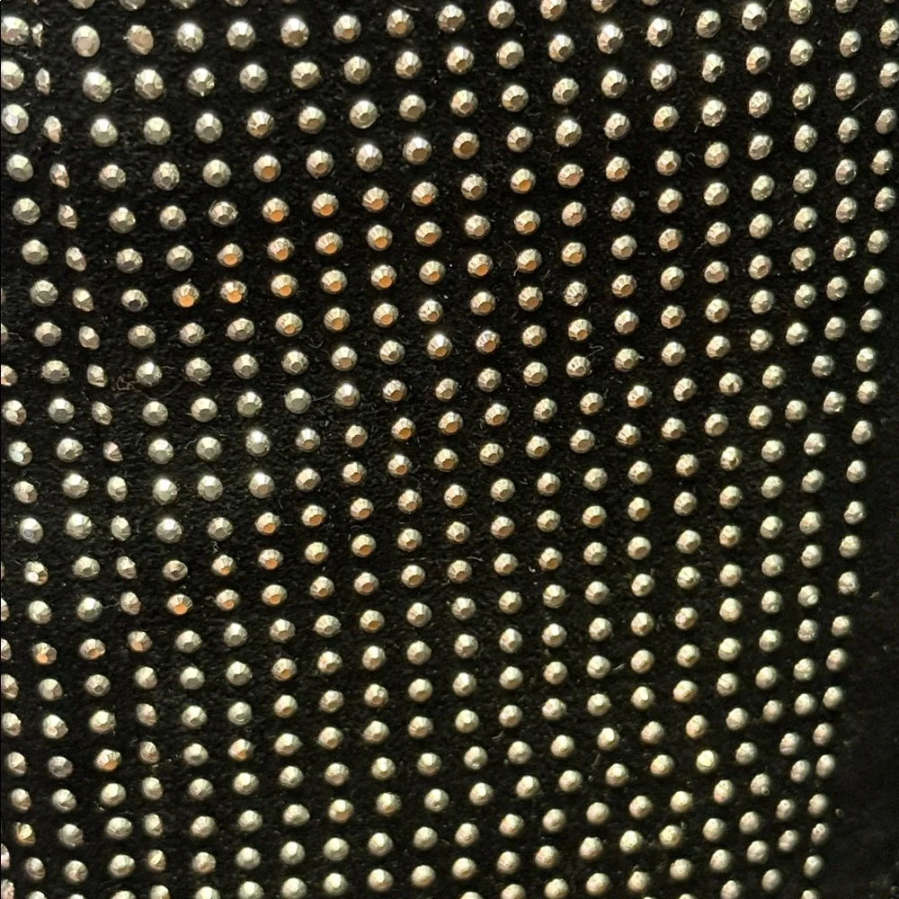 Ashro Black and Silver Textured Over The Knee Boot